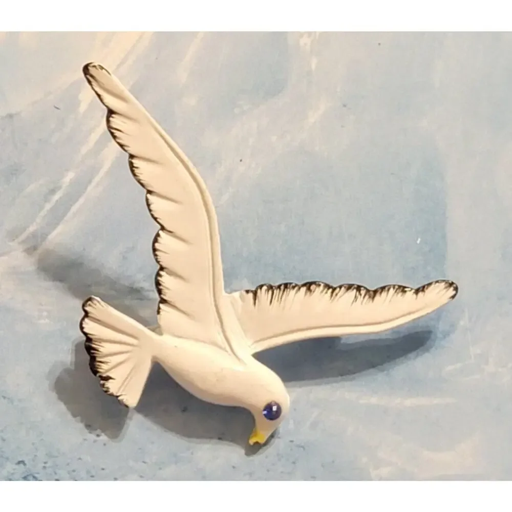Vintage GERRYS Seagull Brooch Pin 2.25